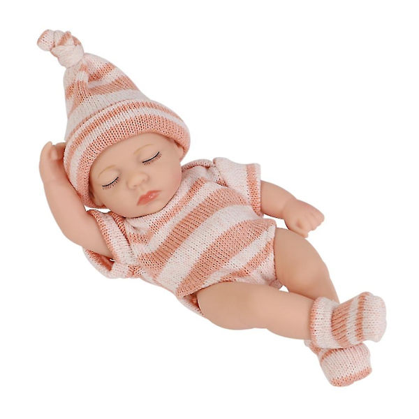 7'' Reborn Mini Doll Real Life Baby Interaktiv låtsasleksak för barn Style 3
