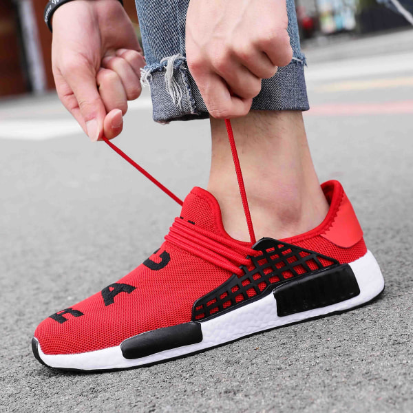 Herrmode Sneaker, Casual Andas Walking Sneaker red 8.5