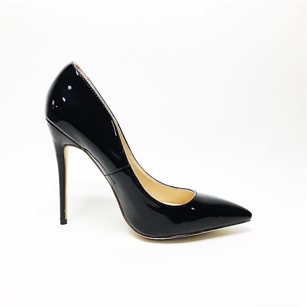 Högklackade lackpumps, festskor (Set 1) Black matte 8cm 11