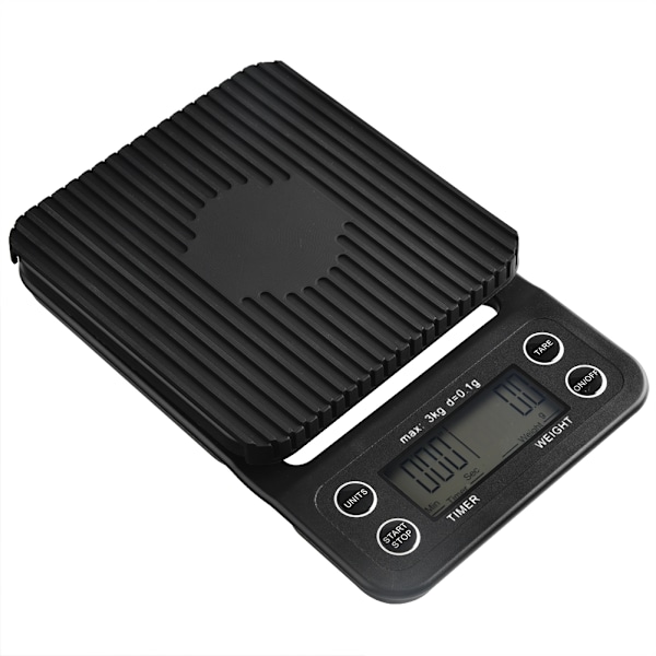 Multifunktionell Digital Droppkaffevåg Köksmatvåg med Timer 3kg/0.1g