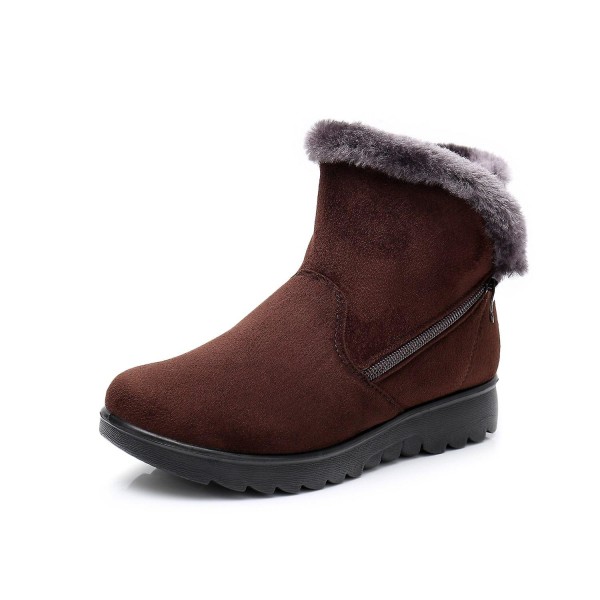 Kvinnor vinter, snö ankelboots brown B 39