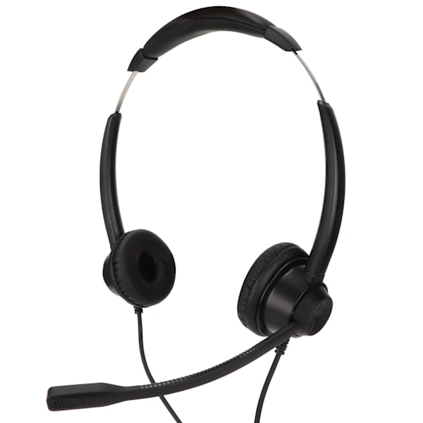 Typ C Telefonheadset Brusreducerande Binaural Call Center Hörlurar med Mikrofon för Kundtjänst Kontor