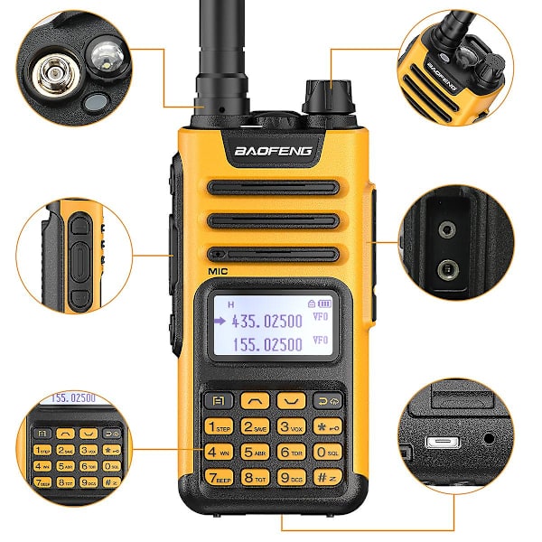 Uv-13 Pro Walkie Talkie Dual Band Transceiver Grön