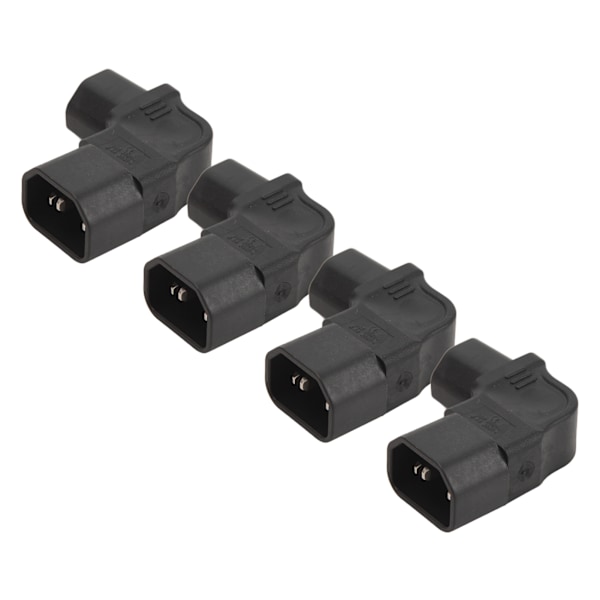 4 st IEC320 C14 till C13 Strömadapter 2500W C14 Hane till C13 Hona Rätvinklig Strömadapter 250V