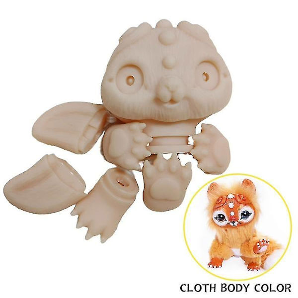 46 cm Baby Rebirth Body Plysch Djurleksak Gör-det-själv Blank Kit Omålad Kitten Rebirth Kit Oavslutad dockskit Reborn Sin Pinta Style A