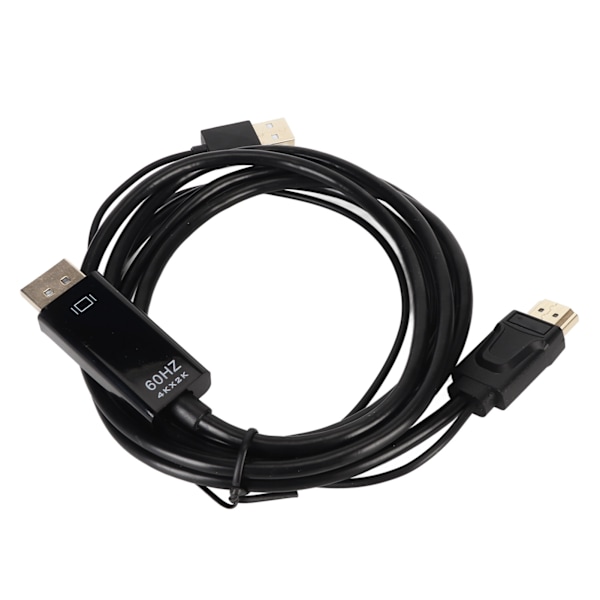 HD Multimedia Interface till DP-kabel 4K 60Hz Plug and Play Skärmkonverteringskabel för PS3 för Xbox PC-skärm