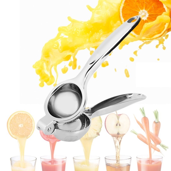 Bärbar manuell citronpress i rostfritt stål, liten citronjuicer, pressverktyg