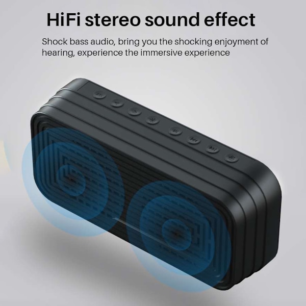 Digital Väckarklocka med Bluetooth-högtalare, Spegelyta, Sängbordsväckarklockor, LED Digital Klocka för Kontor Hem