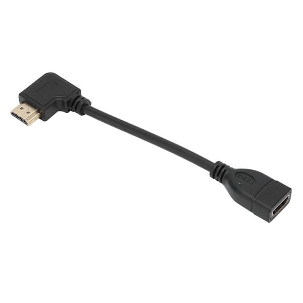 HD Multimedia Interface-kabel 0,15 m/0,5 ft Förlängare Hög Hastighet Vänster Böj 90 Grader Hane till Hona Förlängningskabel