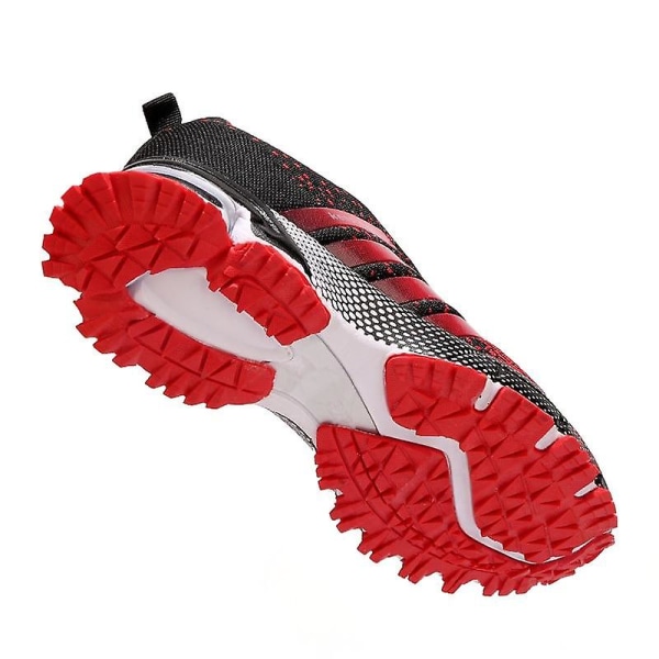 Män professionella golfskor, Mesh andas sneakers Red8702 11.5