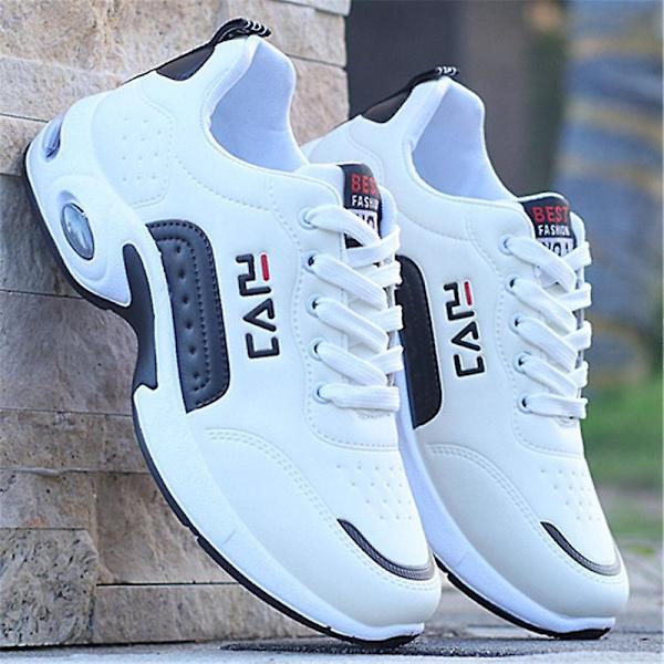 Höst- Vulkaniserade wedgar, Dämpande Bounce, Casual Sneakers White B 7