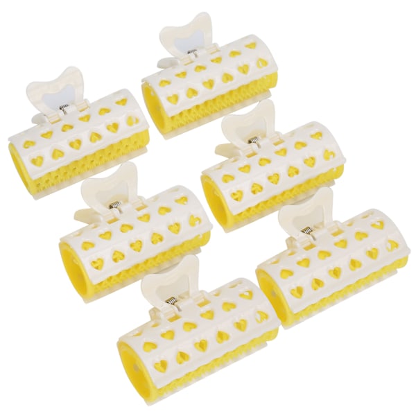 6 st/set Hårrullar Klämmor Locktång Bärbara DIY Frisörverktyg för Hemmasalong Användning 3x7 cm