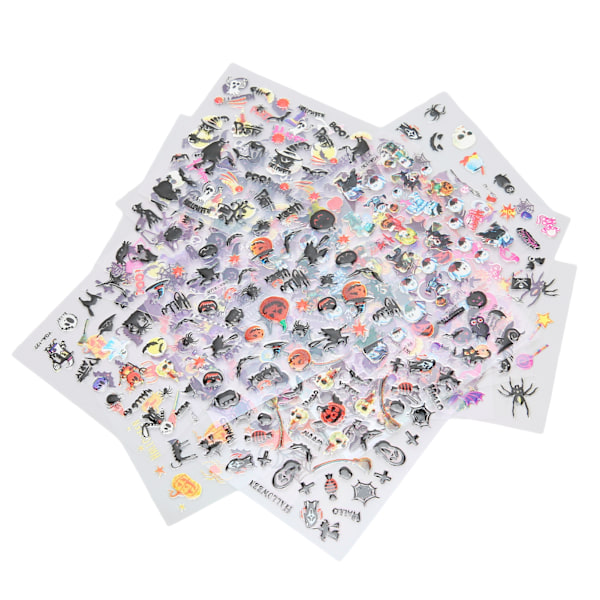24 st Halloween Nagelkonst Stickers Självhäftande DIY Dekaler Manikyrdekorationer