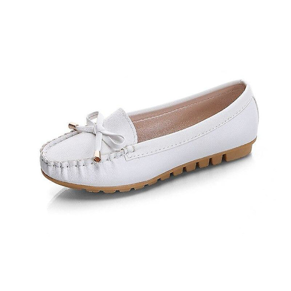 Mjuka slip-on skor för kvinnor White US 4.5
