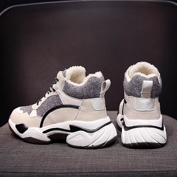 Vintersneakers för damer, löparsko som andas H2121Gray 9
