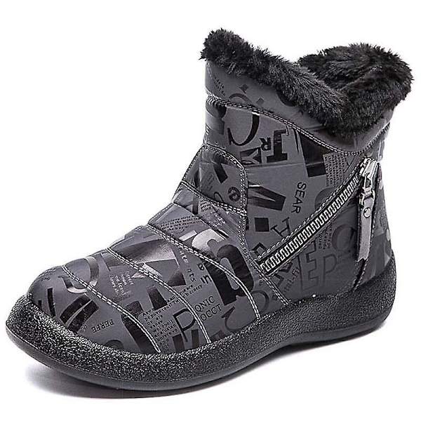 Dam Vintervarma, Vattentäta Flats Ankel Boots Gray 9