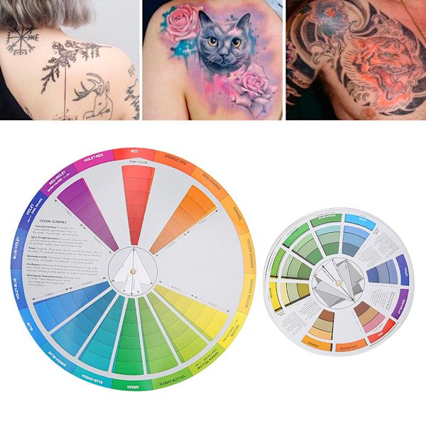 2st Tatueringsfärg Hjul Pigment Blandningsguide Tillbehör