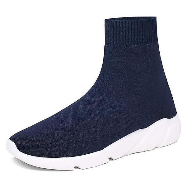 High Top Herr Vulcanize Andas Slip-on Sock Sneaker Blue 9.5