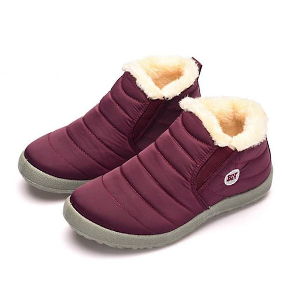Vinterlägenheter Slip On Plattform Sneakers 396RedFlats 38