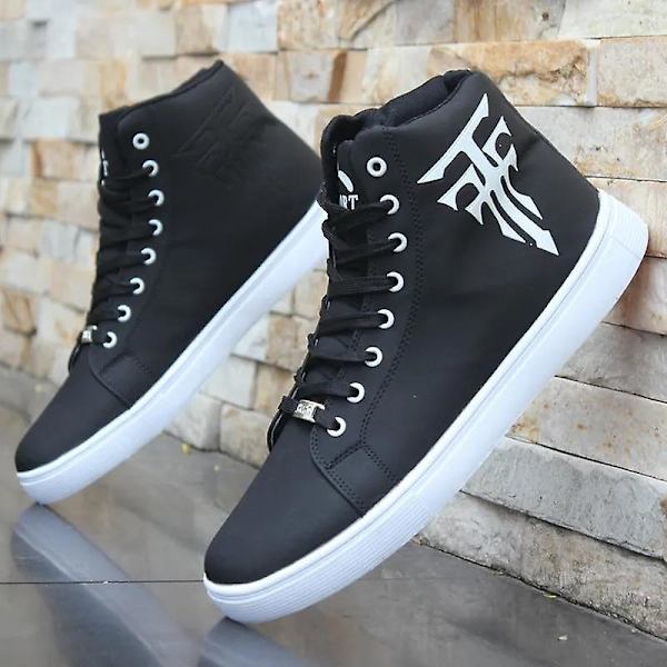 High Top Sneakers Men Casual Shoes black 8