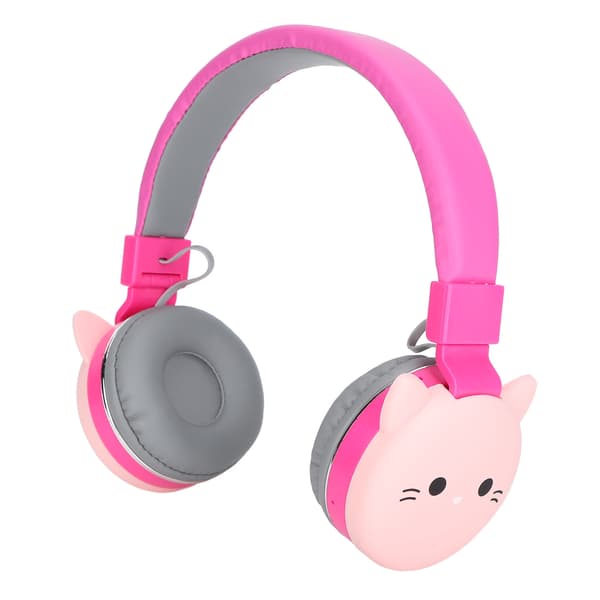 Barnheadset Söta Djur Bluetooth 5.0 Barnhörlurar med Mikrofon för Barn Kitty
