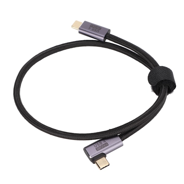 Typ C till Typ C Vinkel Datakabel 100W Snabbladdning Slitstark Guldplätering Plug and Play USB-kabel för Laptops 50cm/19.7in