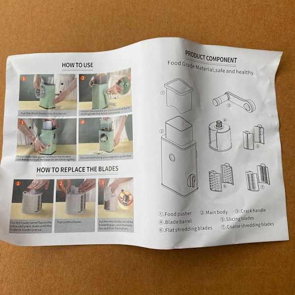 Grönsaksskärare Grönsakshackare Matberedare Handdriven Multifunktion för Hemmakök Skiva Strimla Mosa
