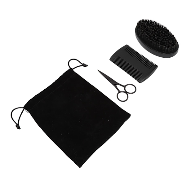Skäggvårdskit Herr Trimmer Set Styling Kam Rostfria Saxar Presenter för Män