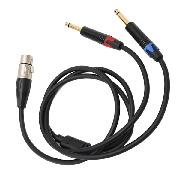 Dubbel 6,35 mm Hane till XLR Hona Kabel 24K Guldpläterade Kontakter Dubbel 1/4 Tum till XLR Y Splitter Konverter Adapter 3m / 9,8ft