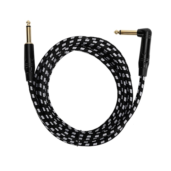 JORINDO Elektrisk Gitarrförstärkarkabel Audio Gitarrkabel 6.35MM Instrumentkabel Guldpläterat Huvud med Svart SkalJD6220