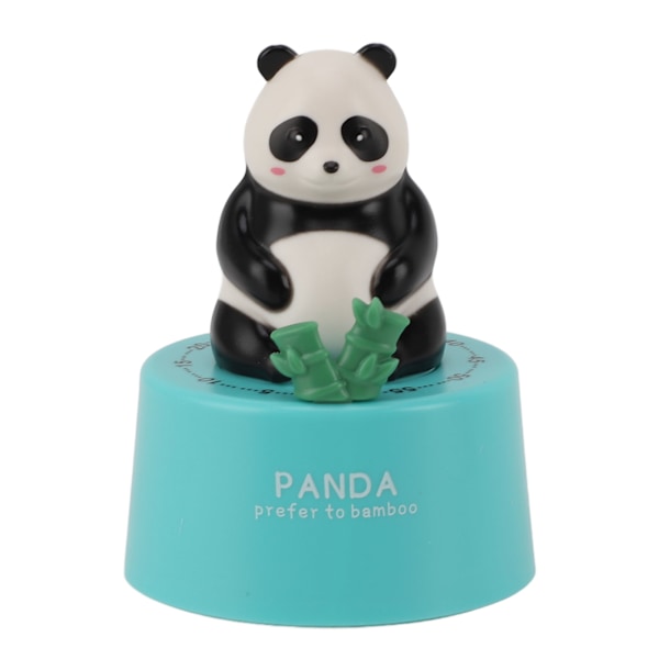 Mekanisk Kökstimer Söt Djurform Magnetisk Bas Högt Alarm 60 Minuter Nedräkningstimer för Kök Matlagning Panda med Blå Bas