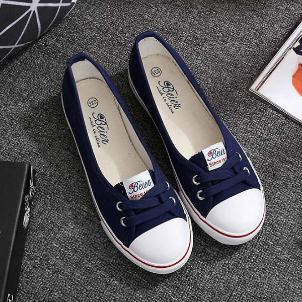 Kvinnor- Balettkläder med snörning, Loafersskor Sky Blue 5