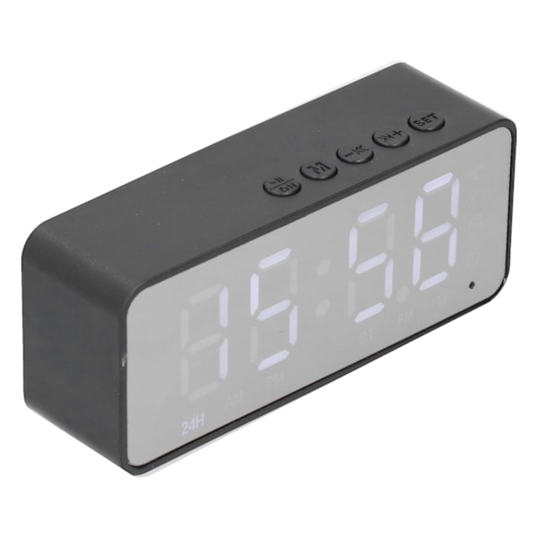 G50 Multifunktionell Bluetooth Väckarklocka Högtalare Trådlös 5.0 MP3-spelare Laddningsväckarklocka för Kontor Svart