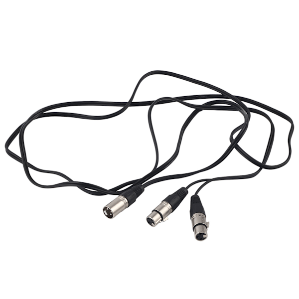 XLR Hane till Dubbel XLR Hona Kabel Mikrofon Stereo Balanserad Anslutningssladd för Ljudadapter Vit 3 m / 9.8ft