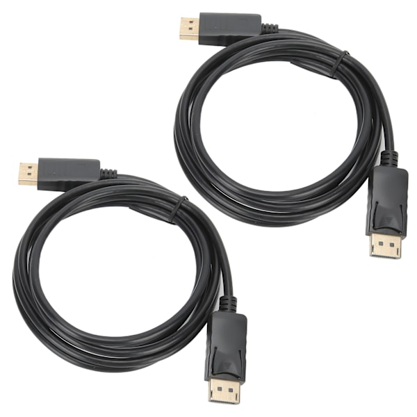 2st DisplayPort Anslutningskabel DP till DP Kabel 1.8M DP Hane till Hane Adapterkabel