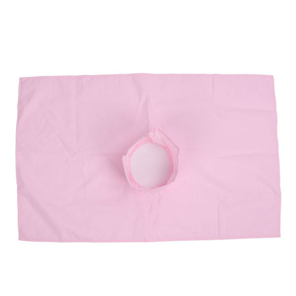 Massagebordslakan Bomull Tvättbart Bekvämt Sängöverdrag med Hål för Ansikte för Salong Spa Rosa 80x50cm