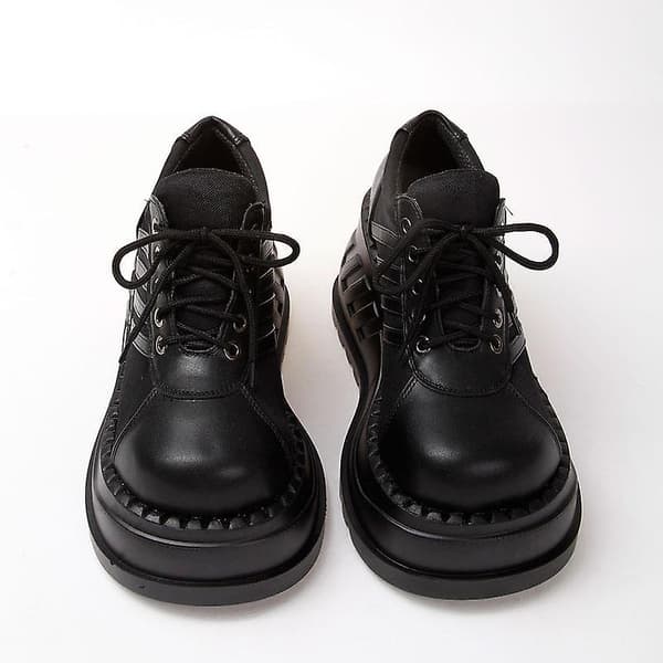 Kvinnor Punk Classics Gotiskt Mode Svarta Chunky Boots 5