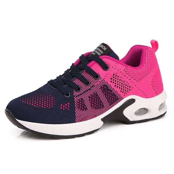 Nya Plattform Sneakers Andningsbara Casual Höjdökande Damskor Black 35