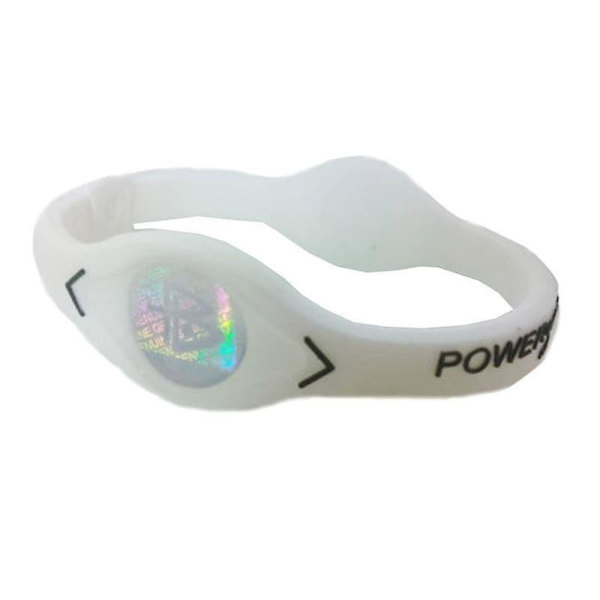 Damer Herr Silikon Sportarmband Power Energy Armband White 22CM /