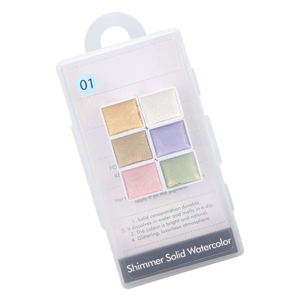 Nagel Akvarellfärg Set Hemmasalong Pärlemorskimrande Glitter Pigment för Konst DIY