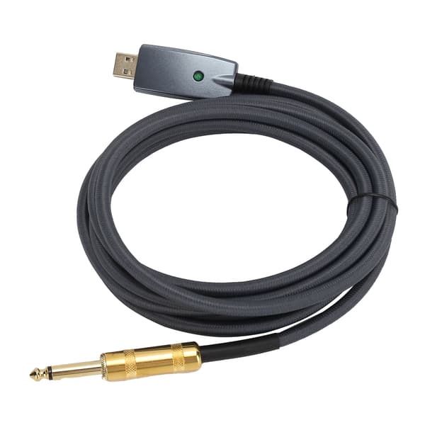 JORINDO 3 M USB Gitarrkabel USB Hane till 6,35 mm Hane Gitarrsladd Inspelningsanslutningskabeladapter