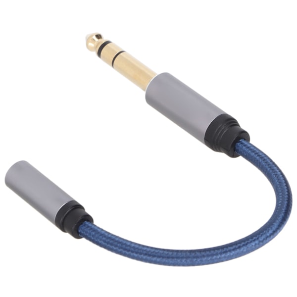 Ljudadapterkabel 3,5 mm Hona till 6,35 mm Hane Mikrofon Headset Ljudadapter
