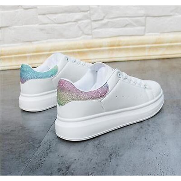 Spring- Wedges Platform Tennis, Casual Sneakers, Trainers Shoes Set-a White 39