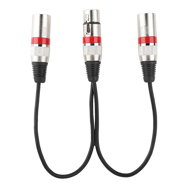 30cm XLR Hona Jack till Dubbel Hane Huvud Splitter Adapter Ljud Mikrofon Förlängningskabel för Canon Röd
