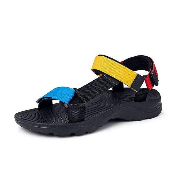 Män sommar andas promenader lätta sandaler Yellow Blue 8