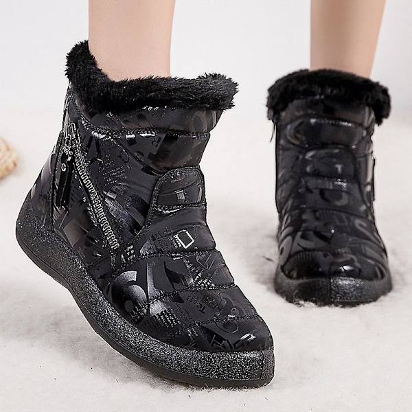 Dam Vintervarma, Vattentäta Flats Ankel Boots Red 5