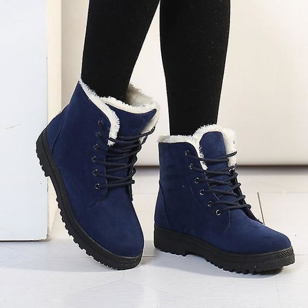 Nya vintermode kvinnor ankelboots Blue1 9 /