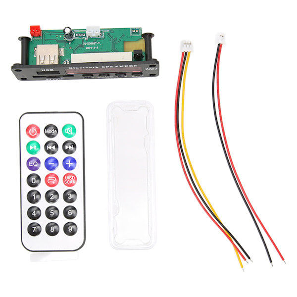 Bluetooth Dekoderkort Stöd USB-Lagringskort FM-Växling MP3 WMA Dekodningsmodul med LED-Display