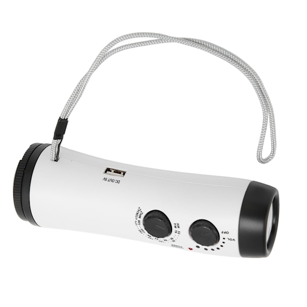 Veva Radio med Handvev Multifunktionell Bärbar FM AM Väderradio med LED-ficklampa och Handledsrem för Utomhus