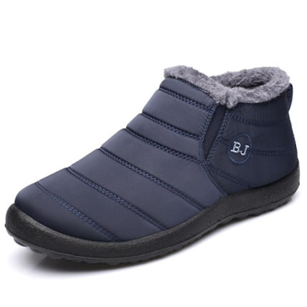 Winter Warm- Vattentät fotled, Slip-on Fur Snow, Sneakers Blue 46